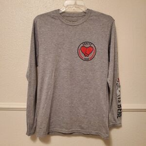 Popeye Heavyweight Champion Long Sleeve T-Shirt Men's Small Gray Graphic Tee